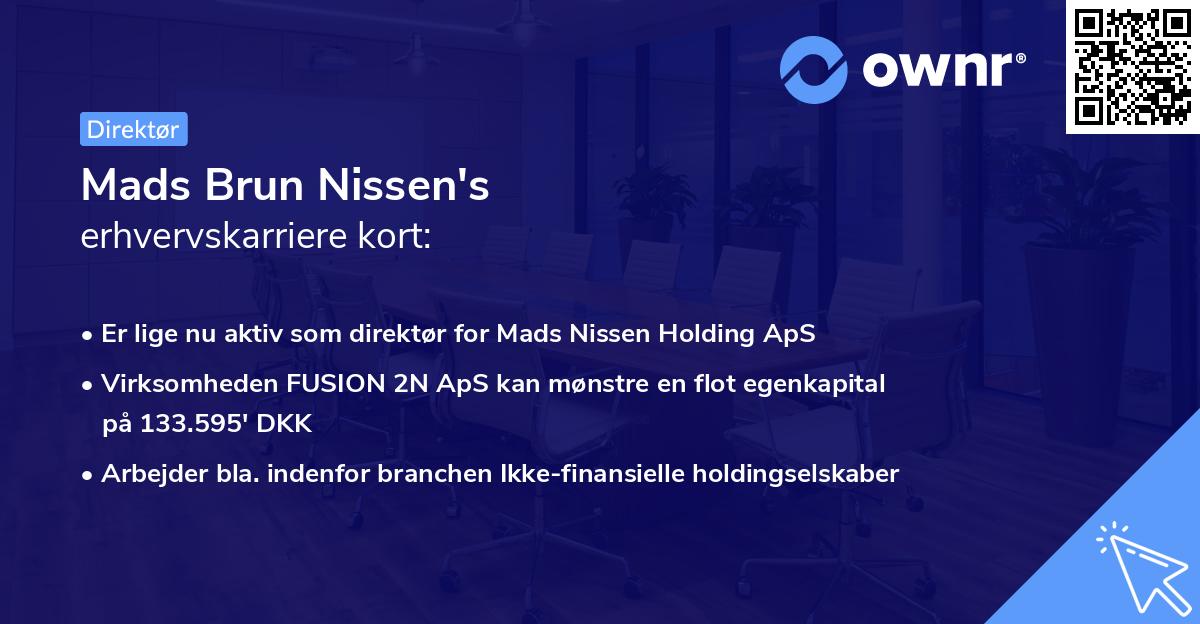 Mads Brun Nissen's erhvervskarriere kort