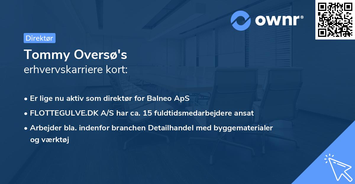 Tommy Oversø's erhvervskarriere kort