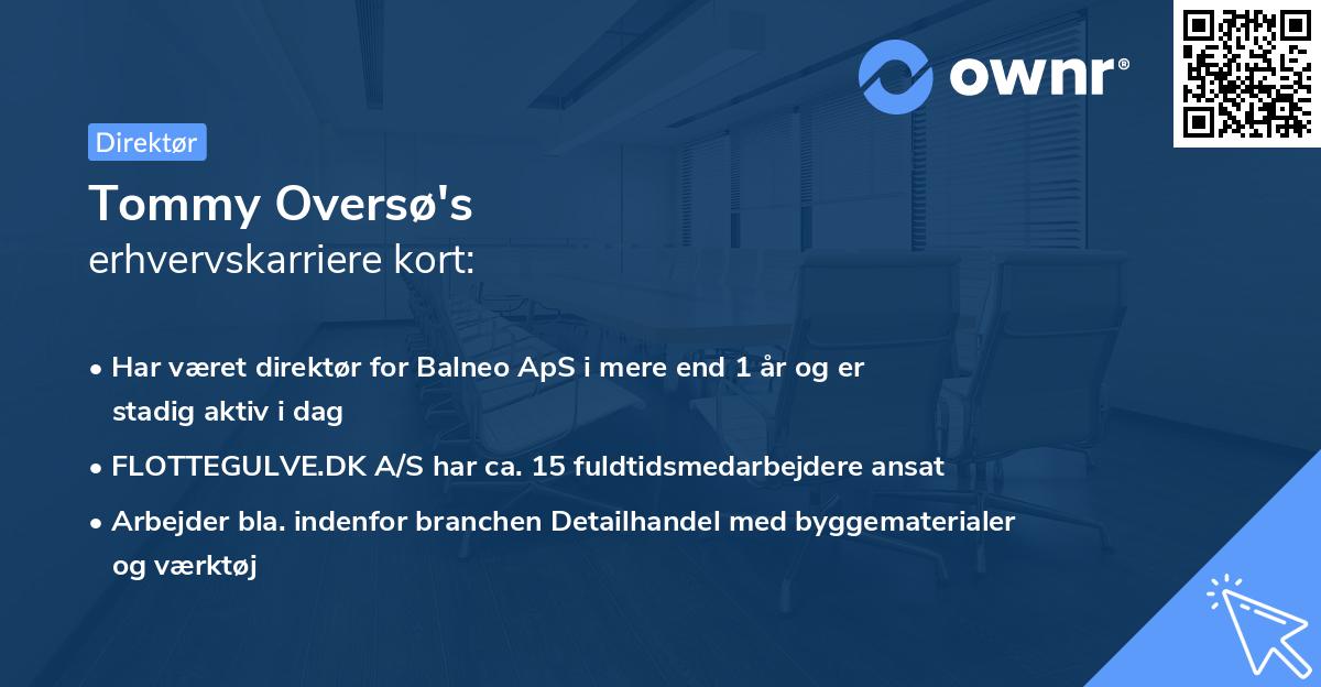 Tommy Oversø's erhvervskarriere kort