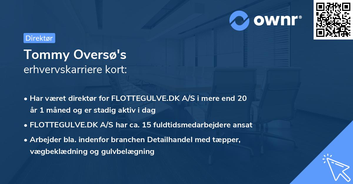 Tommy Oversø's erhvervskarriere kort