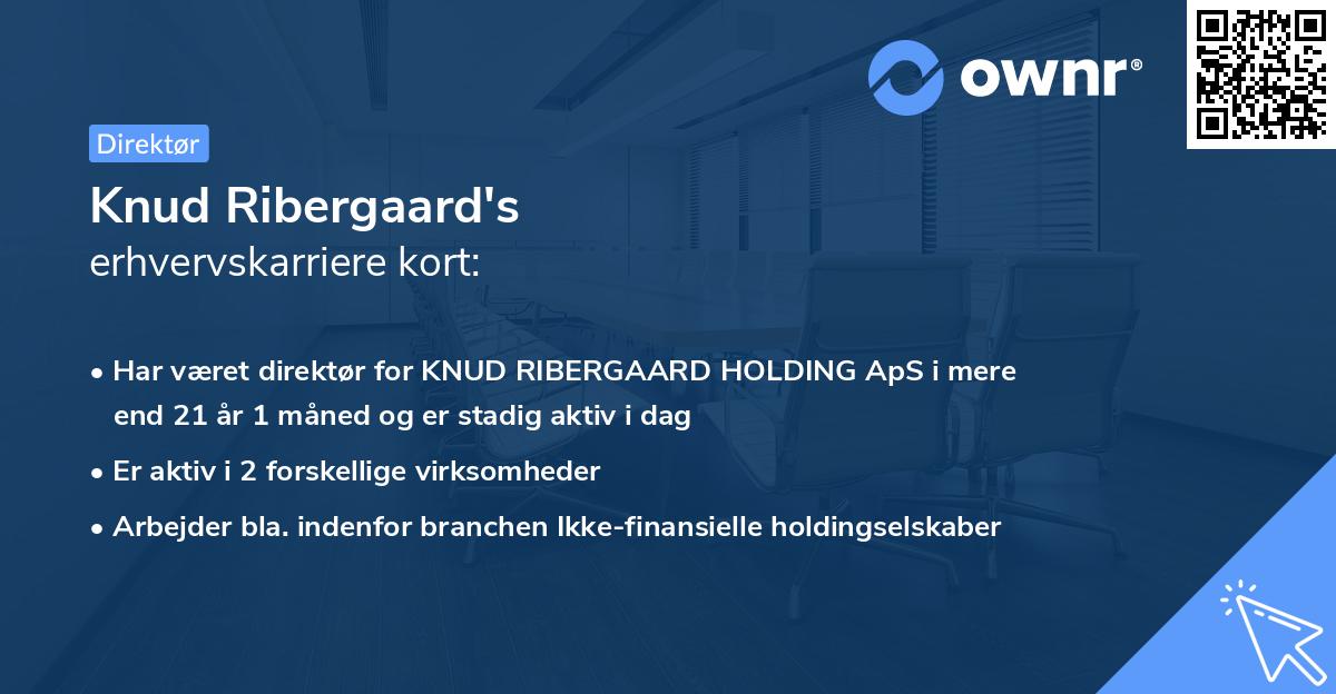 Knud Ribergaard's erhvervskarriere kort
