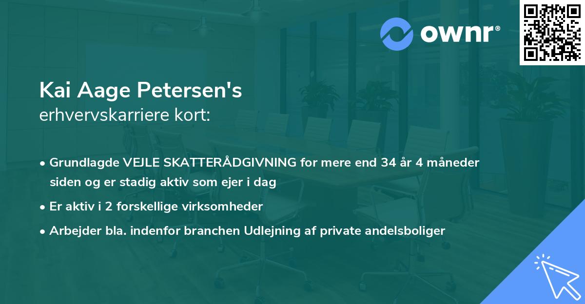 Kai Aage Petersen's erhvervskarriere kort
