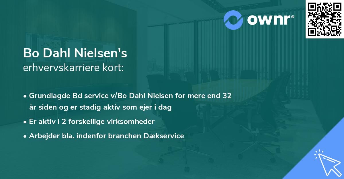 Bo Dahl Nielsen's erhvervskarriere kort
