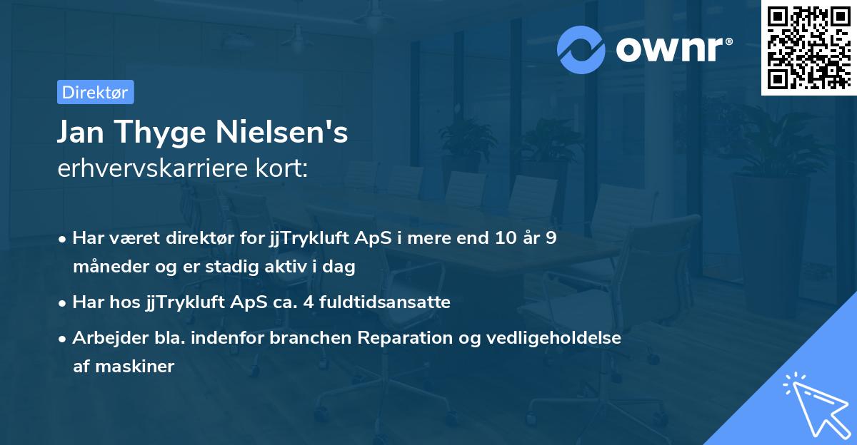 Jan Thyge Nielsen's erhvervskarriere kort