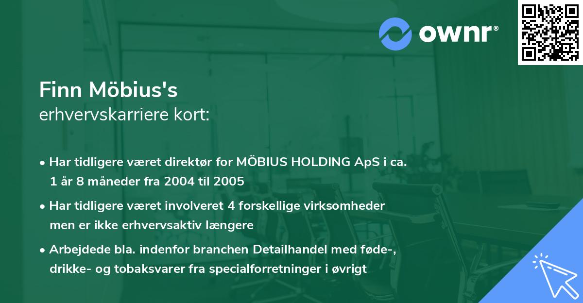 Finn Möbius's erhvervskarriere kort