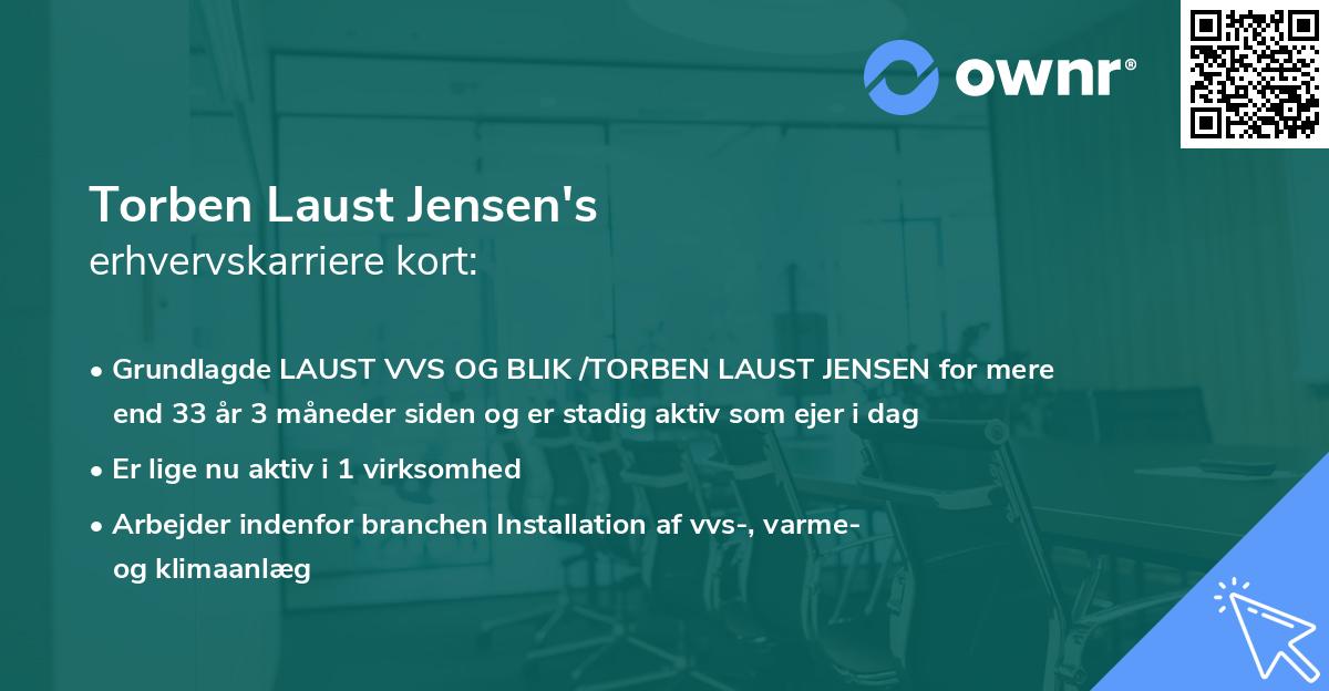 Torben Laust Jensen's erhvervskarriere kort