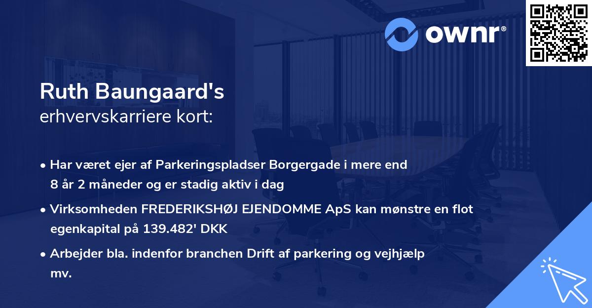 Ruth Baungaard's erhvervskarriere kort