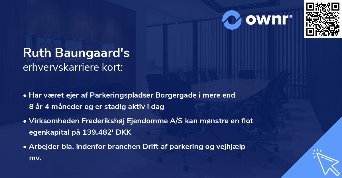 Ruth Baungaard's erhvervskarriere kort