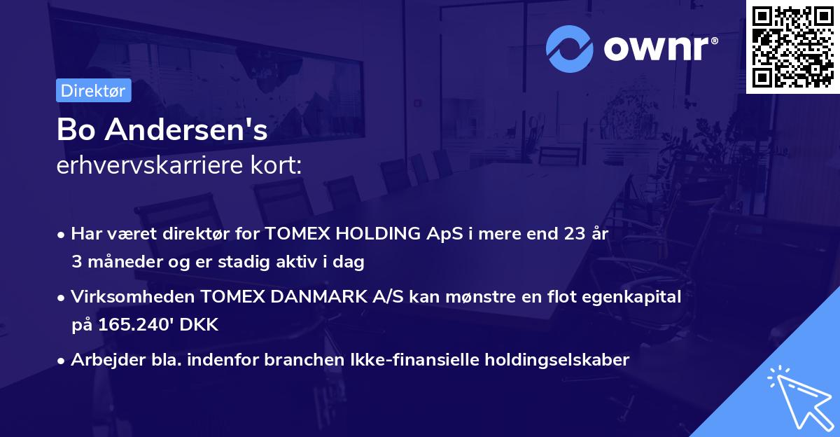 Bo Andersen's erhvervskarriere kort
