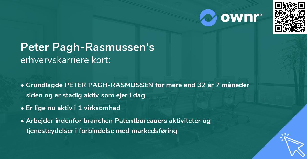Peter Pagh-Rasmussen's erhvervskarriere kort