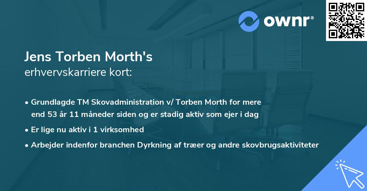 Jens Torben Morth's erhvervskarriere kort