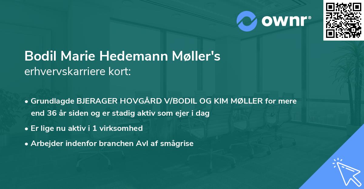 Bodil Marie Hedemann Møller's erhvervskarriere kort