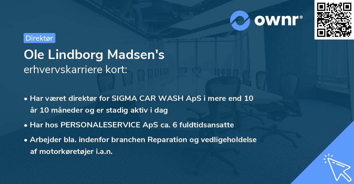 Ole Lindborg Madsen's erhvervskarriere kort