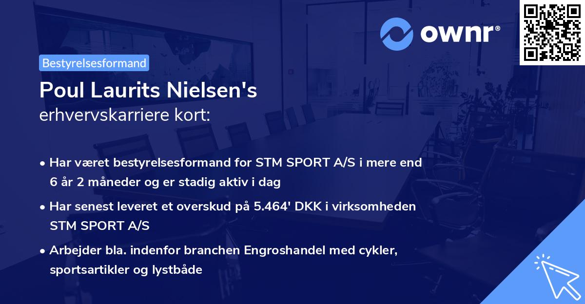 Poul Laurits Nielsen's erhvervskarriere kort