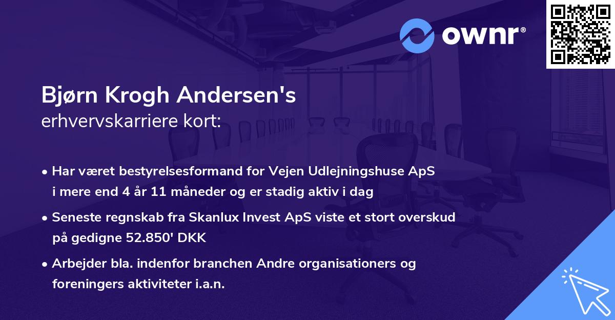 Bjørn Krogh Andersen's erhvervskarriere kort