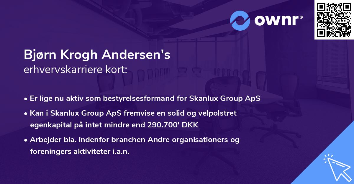 Bjørn Krogh Andersen's erhvervskarriere kort