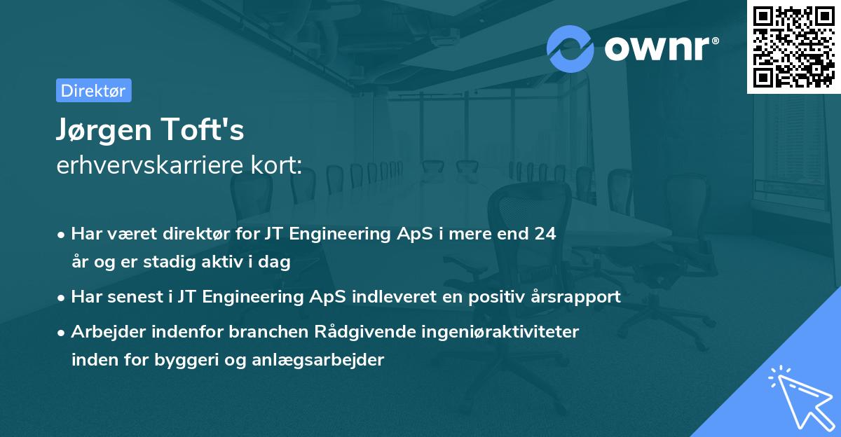 Jørgen Toft's erhvervskarriere kort