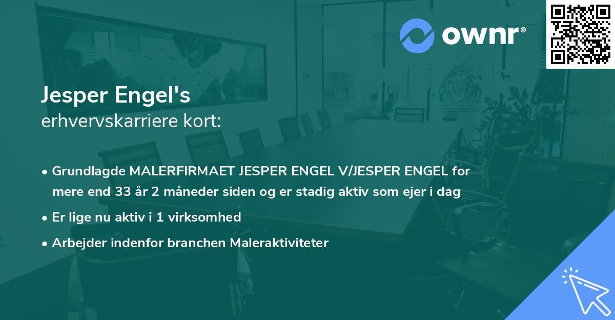 Jesper Engel's erhvervskarriere kort