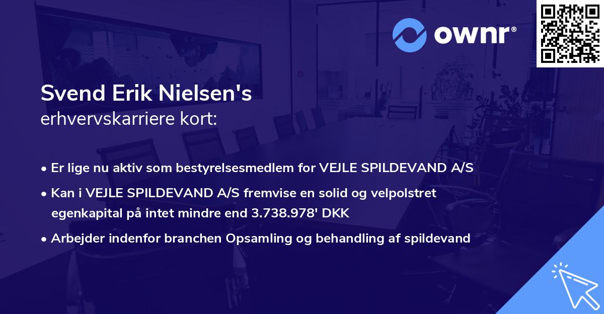 Svend Erik Nielsen's erhvervskarriere kort