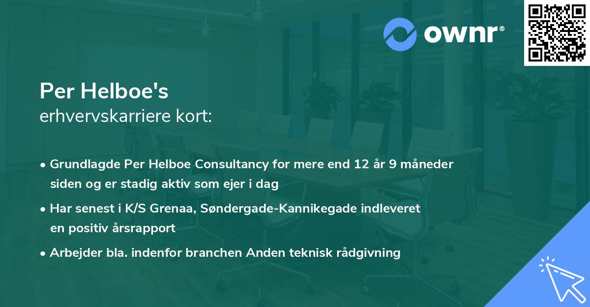 Per Helboe's erhvervskarriere kort