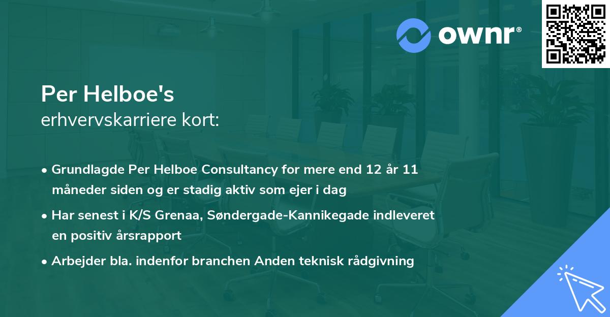Per Helboe's erhvervskarriere kort