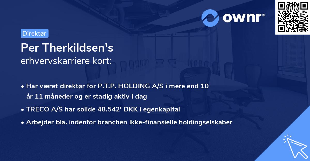 Per Therkildsen's erhvervskarriere kort