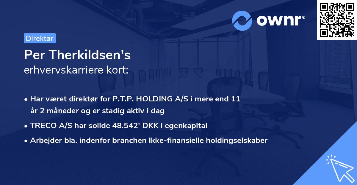 Per Therkildsen's erhvervskarriere kort