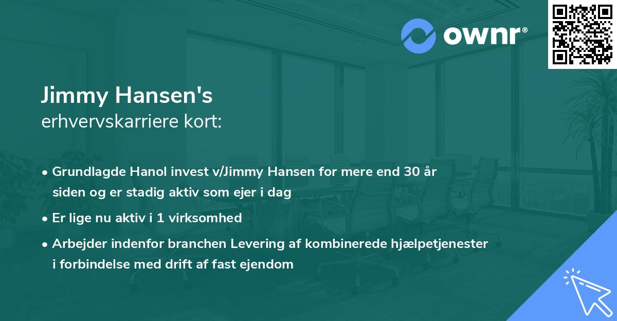 Jimmy Hansen's erhvervskarriere kort