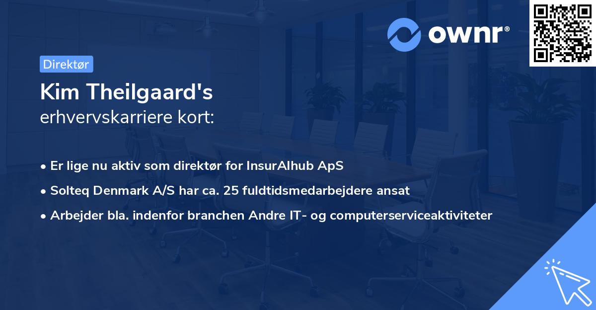 Kim Theilgaard's erhvervskarriere kort