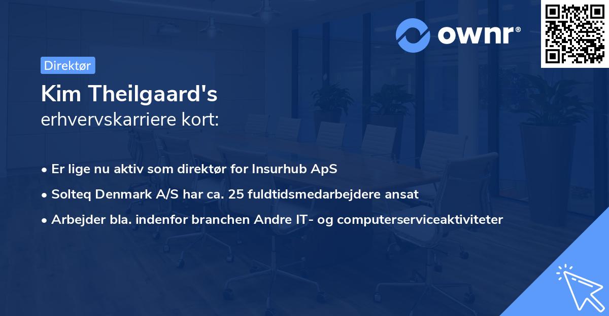 Kim Theilgaard's erhvervskarriere kort