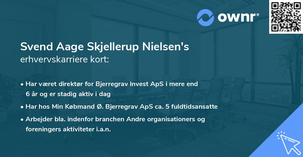 Svend Aage Skjellerup Nielsen's erhvervskarriere kort