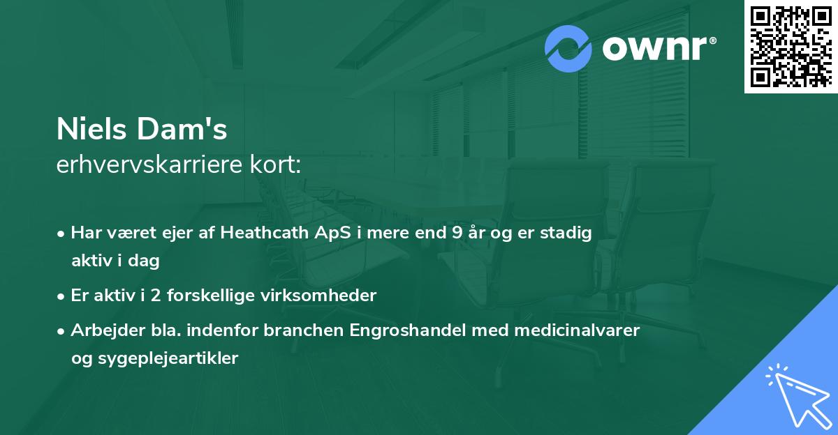 Niels Dam's erhvervskarriere kort