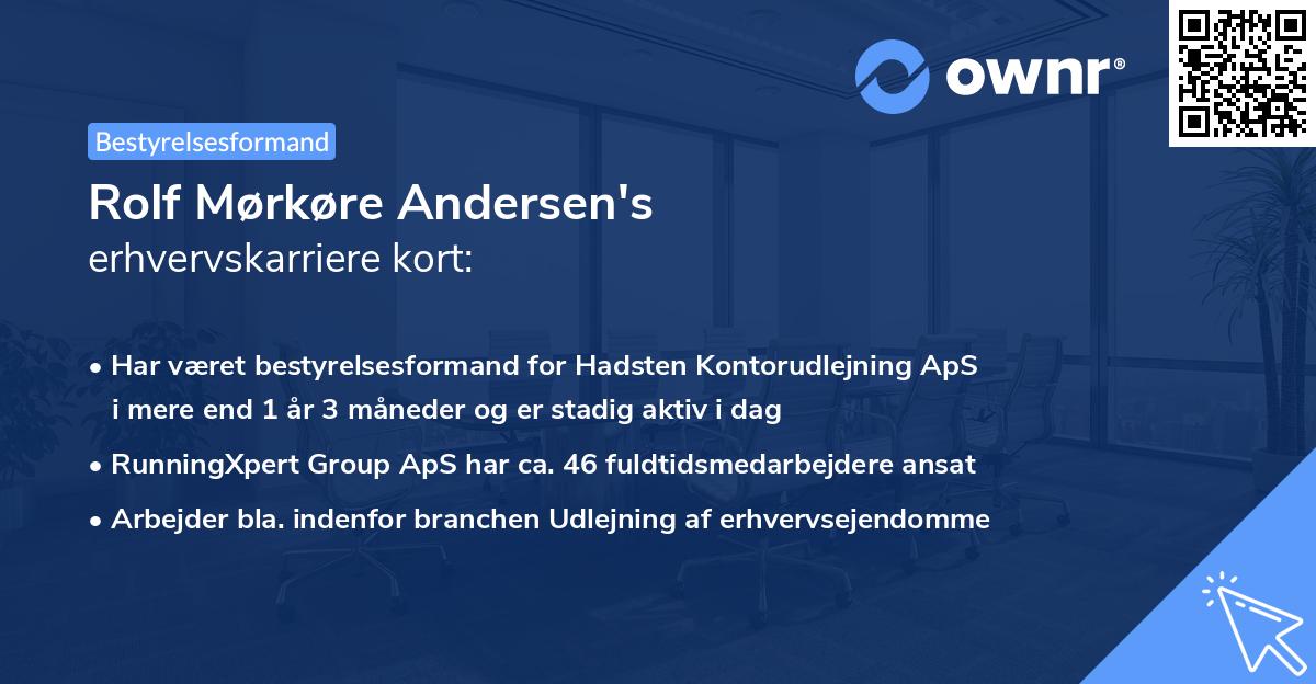 Rolf Mørkøre Andersen's erhvervskarriere kort