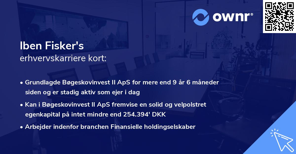 Iben Fisker's erhvervskarriere kort