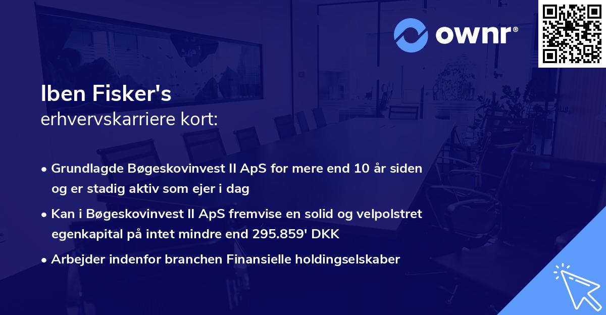Iben Fisker's erhvervskarriere kort