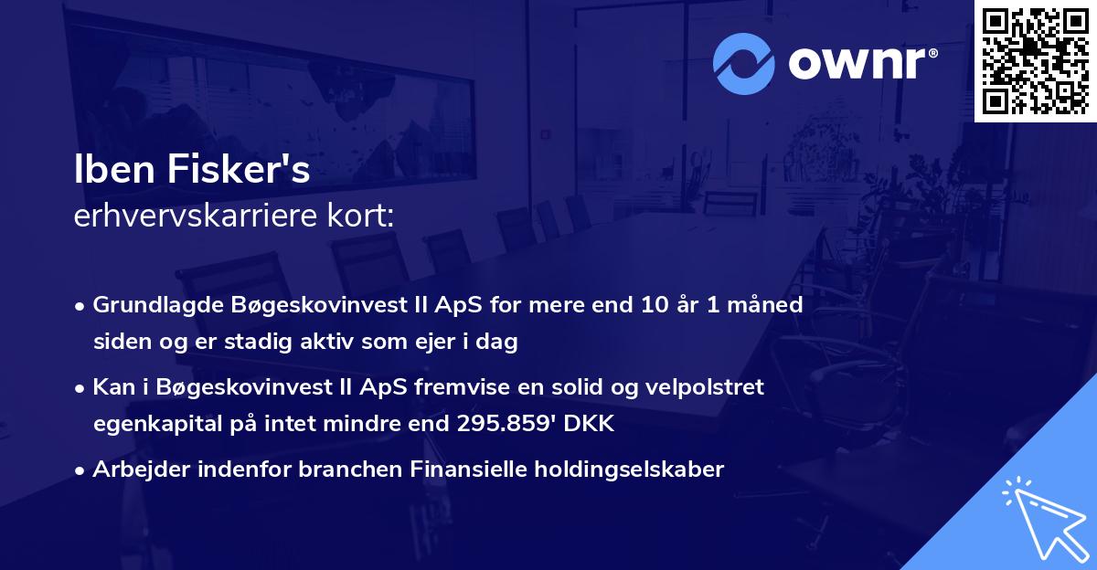 Iben Fisker's erhvervskarriere kort