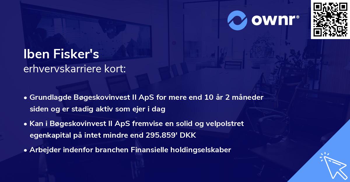 Iben Fisker's erhvervskarriere kort
