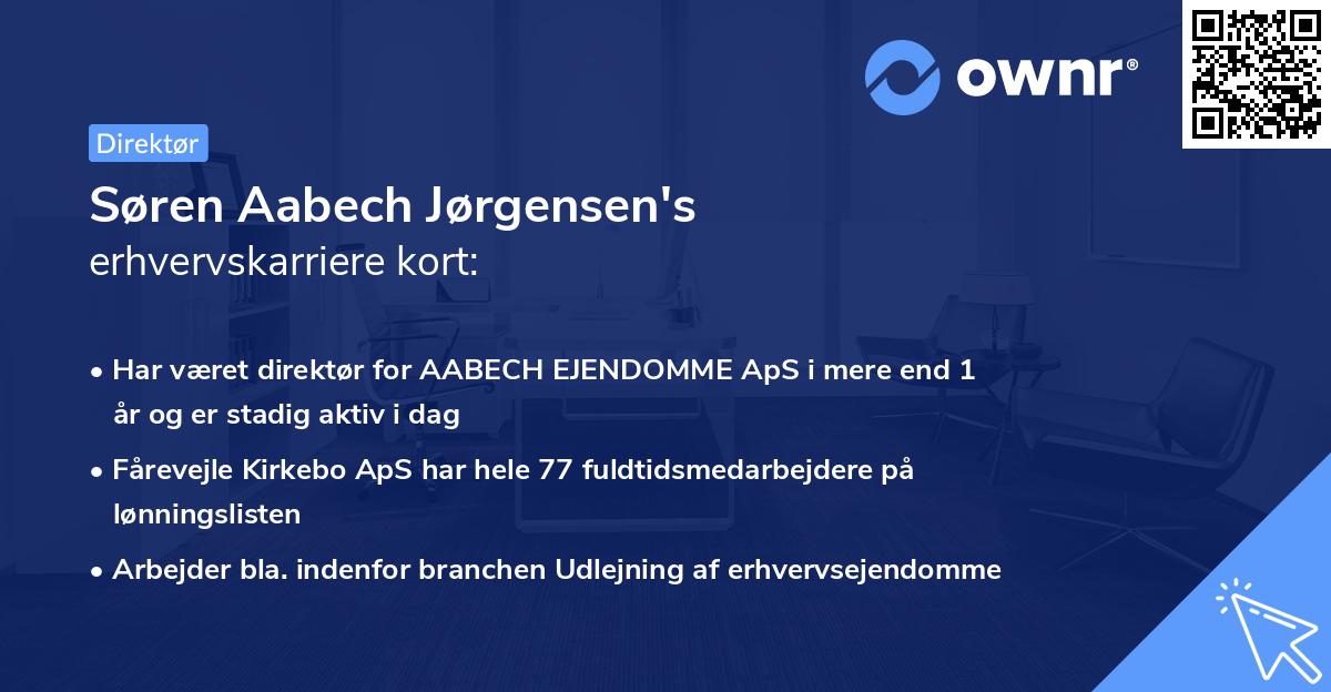 Søren Aabech Jørgensen's erhvervskarriere kort
