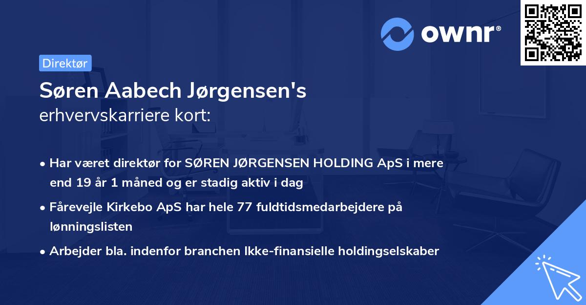 Søren Aabech Jørgensen's erhvervskarriere kort