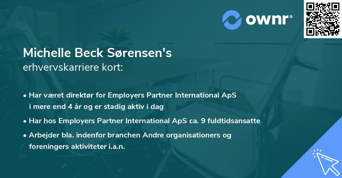 Michelle Beck Sørensen's erhvervskarriere kort