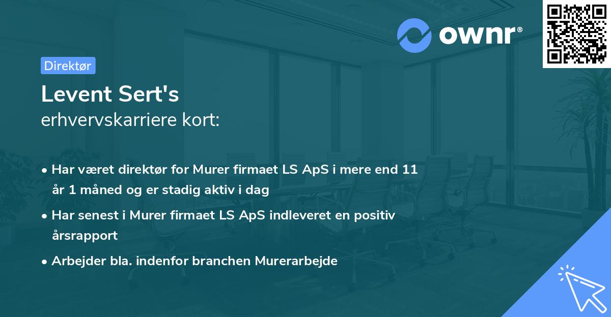 Levent Sert's erhvervskarriere kort