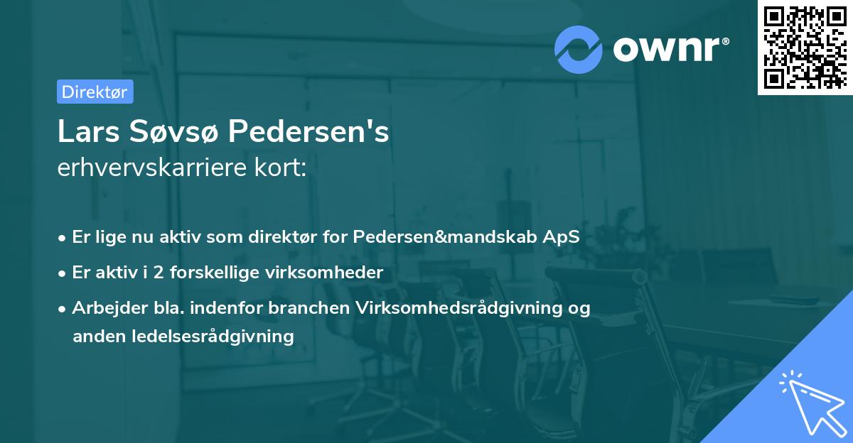 Lars Søvsø Pedersen's erhvervskarriere kort