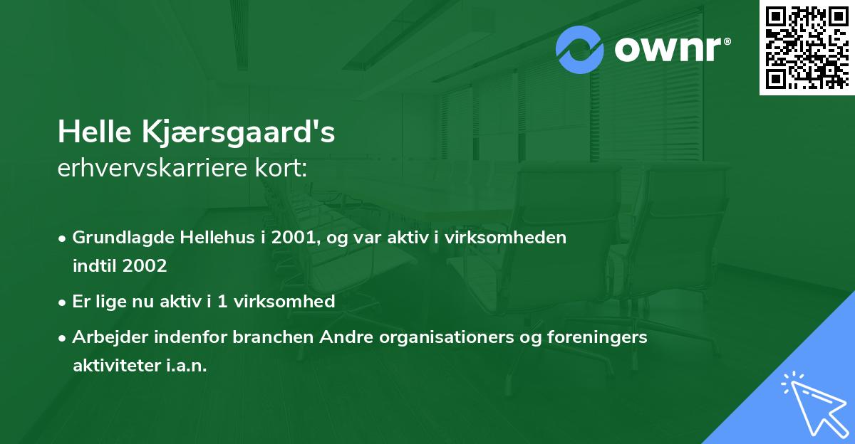 Helle Kjærsgaard's erhvervskarriere kort