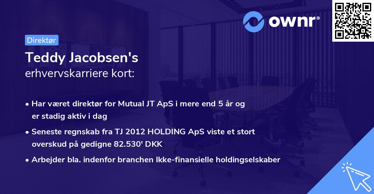 Teddy Jacobsen's erhvervskarriere kort
