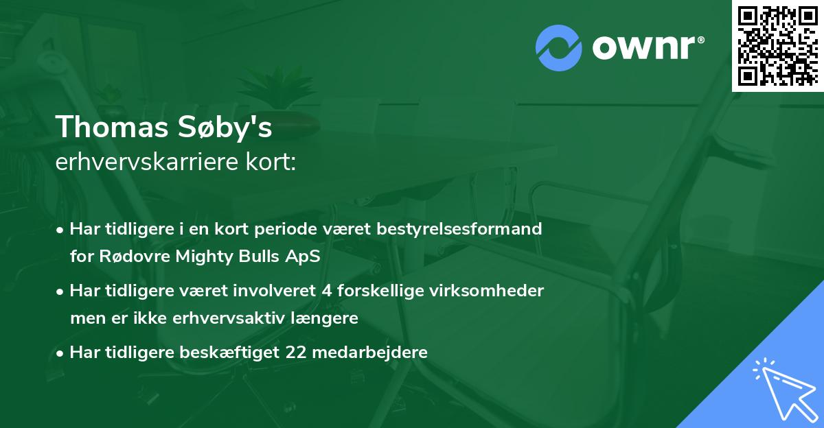 Thomas Søby's erhvervskarriere kort