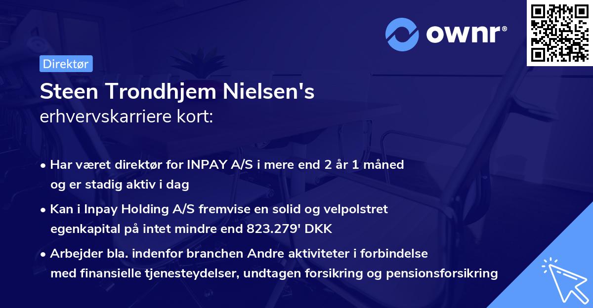 Steen Trondhjem Nielsen's erhvervskarriere kort