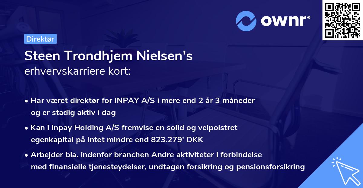 Steen Trondhjem Nielsen's erhvervskarriere kort