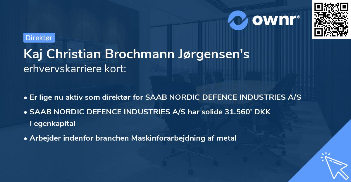 Kaj Christian Brochmann Jørgensen's erhvervskarriere kort