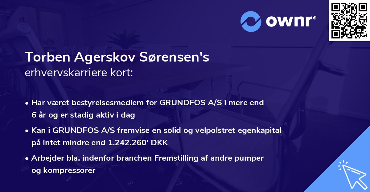 Torben Agerskov Sørensen's erhvervskarriere kort