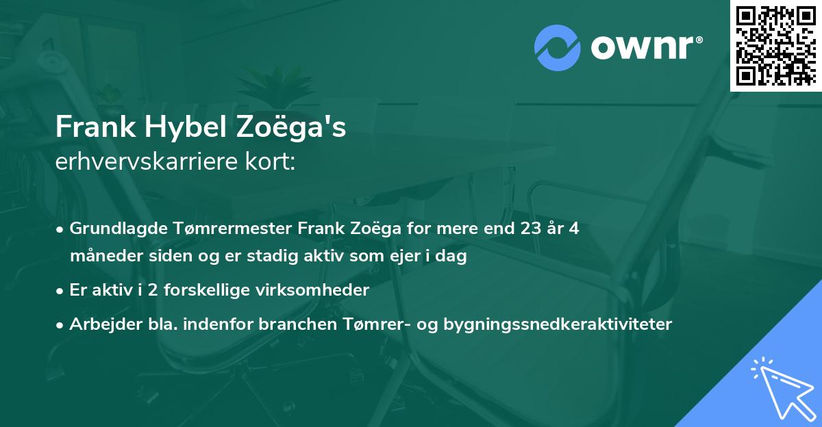 Frank Hybel Zoëga's erhvervskarriere kort